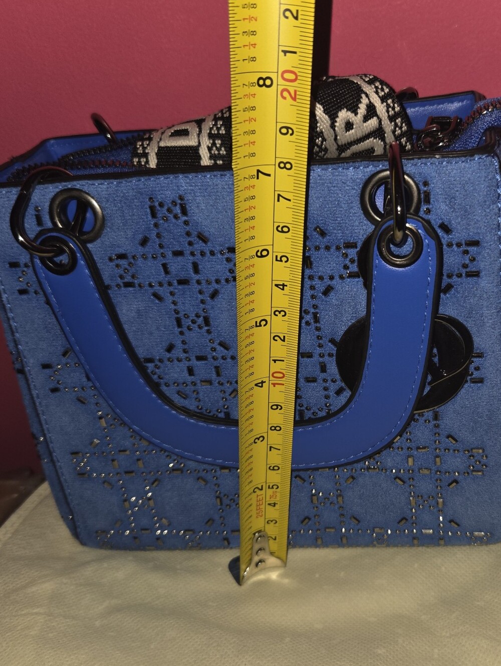 Blue Studded Women's Bag Crossbody Bag